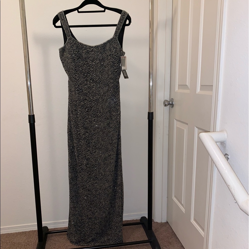 Floor Length Beaded Evening Dress